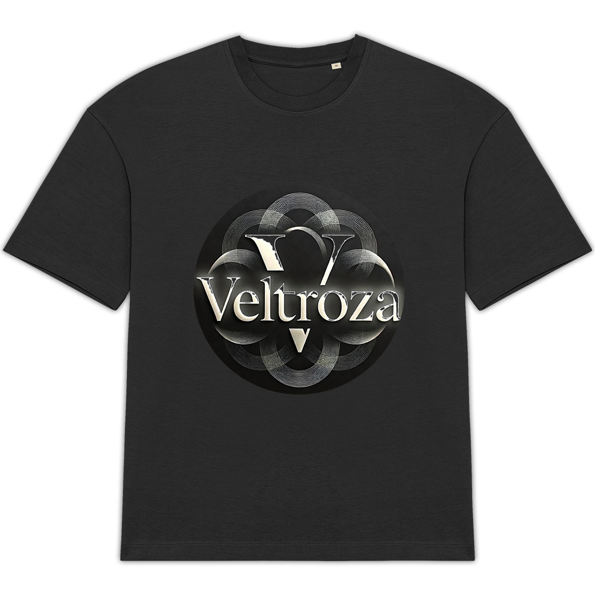 T-shirt oversized noir Veltroza minimaliste